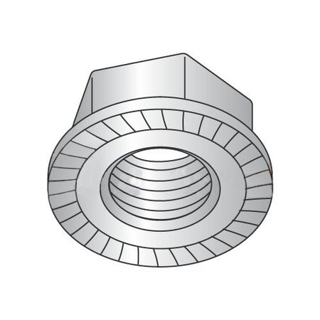 NEWPORT FASTENERS Serrated Lock Nut, 5/16"-18, 316 Stainless Steel, Not Graded, 0.17 in Ht, 100 PK NB046020P-100